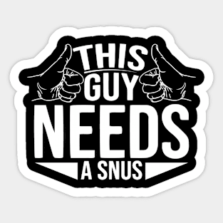 Snus Tobacco Nicotine substitute cigarette substitute non-smoker anti-smoking smoke-free smoker Sticker